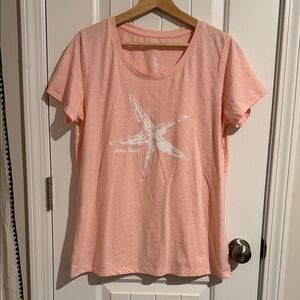 St. John's Bay Peach Short-Sleeve Starfish Graphic Tee